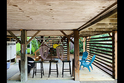 beach deck for entertaining